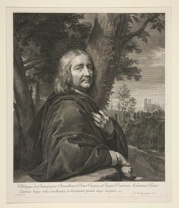 Philippe de Champaigne, in einer Landschaft stehend von Gérard Edelinck