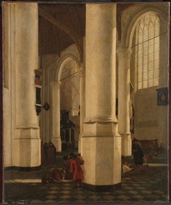 Innenansicht der Oude Kerk in Delft mit dem Grab von Vizeadmiral Pieter Pietersz Heijn von Gerard Houckgeest (attributed to)