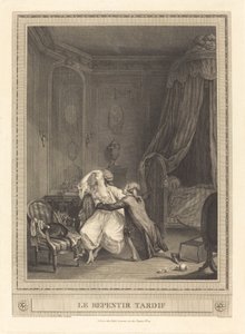 Die späte Reue von Gerard Rene Le Vilain after Nicolas Lavreince