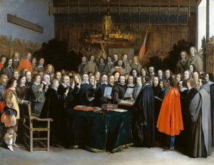 Die Ratifizierung des Vertrags von Münster von Gerard Ter Borch the Younger