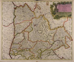 Delphinatus Präfektur, bekannt als Gouvernement de Dauphiné, unterteilt in obere und untere von Gerard Valck