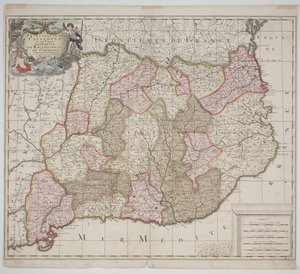 Fürstentum Katalonien, um 1702 (handkolorierte Radierung) von Gerard Valck
