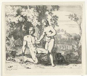 Adam und Eva im Paradies von Gerard de Lairesse