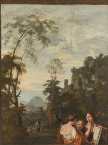 Italienische Landschaft mit drei Frauen, die Musik machen von Gerard de Lairesse