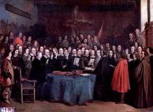 Vertrag von Münster von Gerard ter (after) Borch or Terborch
