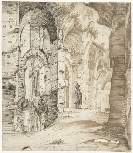 Ruinen der Palastunterbauten von Septimius Severus, Rom von Gerard ter Borch