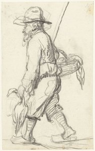 Jäger mit einem Korb voller Enten von Gerard ter Borch (II) (possibly)