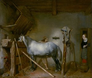 Pferd im Stall, ca. 1652-54 von Gerard ter Borch