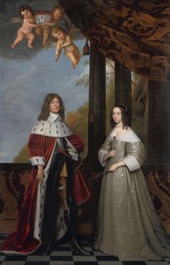 Porträt von Friedrich Wilhelm (1620-88), Kurfürst von Brandenburg, und seiner Frau Louise Henriette (1627-67), Gräfin von Oranien-Nassau von Gerard van Honthorst