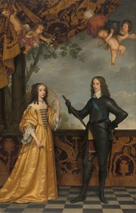 Porträt von Willem II (1626-1650), Prinz von Oranien, und seiner Frau Mary Stuart (1631-1660) von Gerard van Honthorst