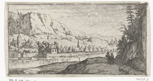 Fluss in einer Berglandschaft von Gerard van Honthorst