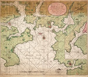Karte von Plymouth Sound, aus Greenville Collins