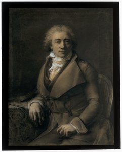 Selbstporträt am Tisch sitzend, nach rechts gewandt von Gerard van Spaendonck