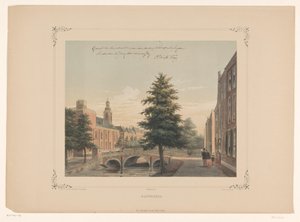 Ansicht auf den Rapenburg in Leiden