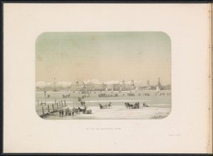 IJsvermaak op de Maas te Rotterdam, gezien vanaf Katendrecht, 1855