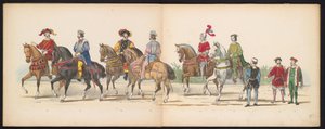 Maskerade der Leidener Studenten, 1855 (Platte 9) von Gerardus Johannes Bos