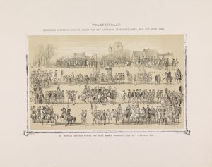 Maskerade der Mitglieder des Leydsche Studenten-Corps, 11. Juni 1860. Der Einzug des Herzogs von Anjou in Antwerpen, 19. Februar 1582 von Gerardus Johannes Bos