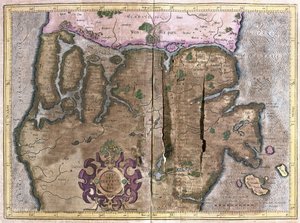 Nordteil von Jütland, Skandinavien (Gravur) von Gerardus Mercator