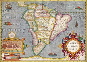 Südamerika America Meridionalis: aus dem Atlas von Gerardus Mercator, 1633, 1936