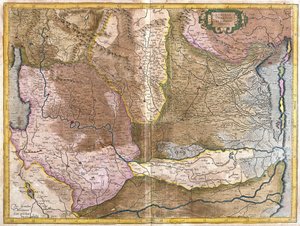 Verona, Vicenza und Padua, Italien (Stich) von Gerardus Mercator