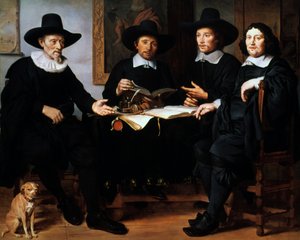 Vier Offiziere der Amsterdamer Küfer- und Weinhebergilde, 1657