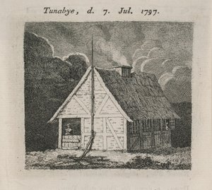 Haus mit Blitzableiter von Gerhard Ludvig Lahde