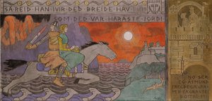 Åsmund und die Prinzessin reiten nach Hause