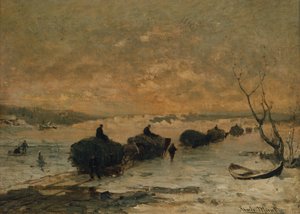 Heu über das Eis fahren, Spätwinter von Gerhard Peter Frantz Vilhelm Munthe