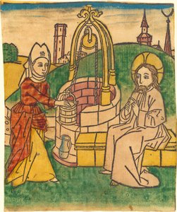 Christus und die Frau von Samaria von German 15th Century