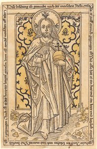 Christus als Salvator Mundi von German 15th Century
