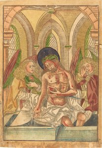Christus im Grab mit zwei Engeln von German 15th Century