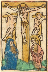 Christus am Kreuz zwischen den beiden Dieben von German 15th Century