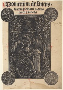 Franziskaner, Pelbartus von Temesvar, in einem Garten