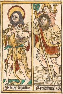 Johannes der Täufer und Christophorus von German 15th Century