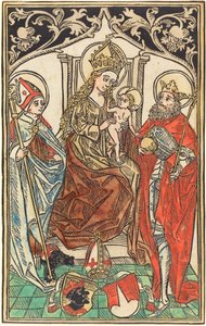 Die Madonna und das Kind auf dem Thron, mit den Heiligen Korbinian und Sigismund