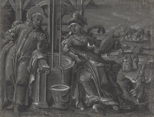 Christus und die Frau von Samaria von German 16th Century