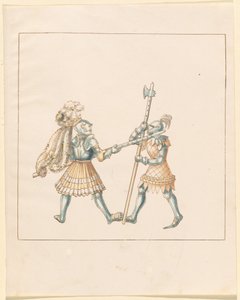 Freydal, Das Buch der Turniere und Turniere von Kaiser Maximilian I.: Kämpfe zu Fuß (Turniere)(Band III): Tafel 144 von German 16th Century