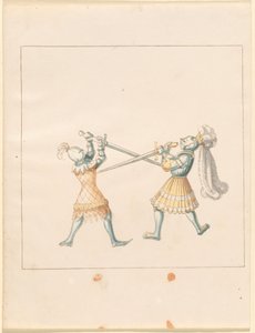 Freydal, Das Buch der Turniere und Turniere von Kaiser Maximilian I.: Kämpfe zu Fuß (Turniere)(Band III): Tafel 159 von German 16th Century