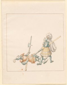 Freydal, Das Buch der Turniere und Turniere von Kaiser Maximilian I.: Kämpfe zu Fuß (Turniere)(Band III): Platte 145 von German 16th Century