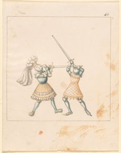 Freydal, Das Buch der Turniere und Turniere von Kaiser Maximilian I.: Kämpfe zu Fuß (Turniere)(Band III): Tafel 157 von German 16th Century