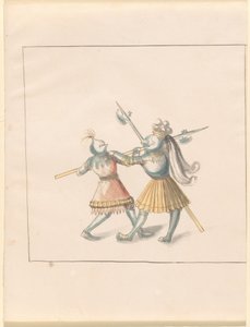 Freydal, Das Buch der Turniere und Turniere von Kaiser Maximilian I.: Kämpfe zu Fuß (Turniere) (Band III): Tafel 143 von German 16th Century