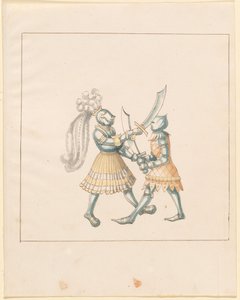 Freydal, Das Buch der Turniere und Turniere von Kaiser Maximilian I.: Kämpfe zu Fuß (Turniere)(Band III): Tafel 153 von German 16th Century