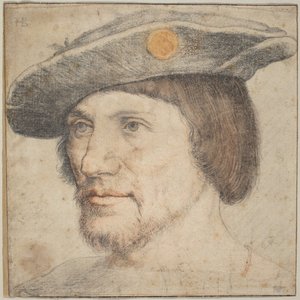 Porträt eines Mannes mit einem Hut mit Medaillon von German 16th Century
