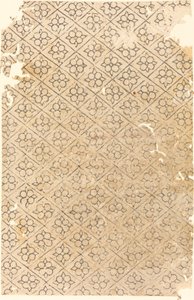 Blatt mit Blumen- und Rautenmuster von German 16th Century