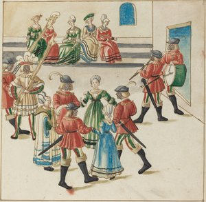 Drei Paare im Kreistanz von German 16th Century