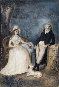 Charlotte von Stein und Johann Wolfgang von Goethe im Gespräch, Zweite Hälfte des 18. Jahrhunderts von German Master