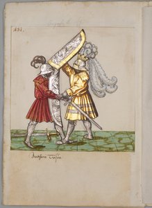 Illustration aus dem Turnierbuch von Kaiser Maximilian I., 1512-1515 von German Master