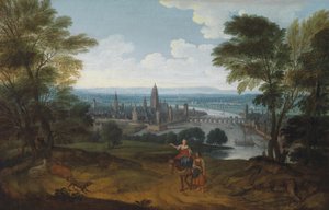 Ansicht von Frankfurt am Main von Westen, 18. Jahrhundert von German Master