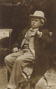 Edvard Grieg in Troldhaugen am 25. Juli 1907 von German Photographer