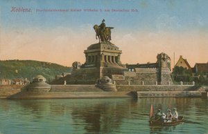 Denkmal für Kaiser Wilhelm I., Koblenz. Postkarte gesendet 1913. von German Photographer